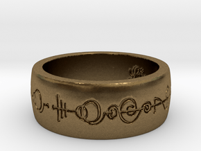 "Live Long & Prosper" Ring - Engraved Style in Natural Bronze: 8 / 56.75