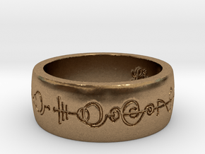"Live Long & Prosper" Ring - Engraved Style in Natural Brass: 8 / 56.75