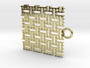 Stitch Pattern in 18k Gold Plated Brass