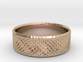 0203 Lissajous Figure Ring (Size2.5, 13.6mm) #010 in 14k Rose Gold Plated Brass