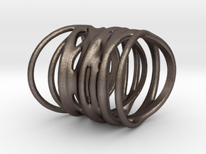 Ring of Rings No.1 in Polished Bronzed Silver Steel