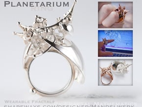 Planetarium Ring - 22mm in Polished Silver