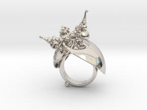 Planetarium Ring - 22mm in Rhodium Plated Brass