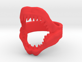 Shark Jaws Ring ( size 11 1/2 ) in Red Processed Versatile Plastic