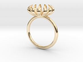 Opening Smaller Bloom ring in 14K Yellow Gold