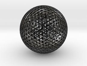 Space Frame Sphere Small in Polished and Bronzed Black Steel