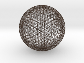 Space Frame Geodesic Sphere in Polished Bronze Steel