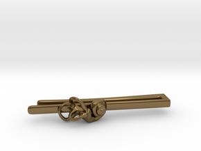Anatomical Tie Clip with (Right) Cochlea in Polished Bronze