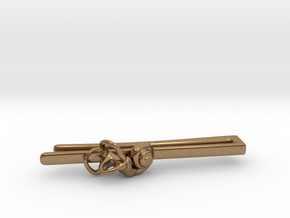Anatomical Tie Clip with (Right) Cochlea in Natural Brass