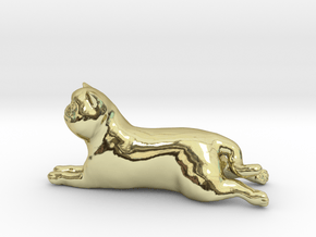 Laying Exotic Shorthair Cat in 18k Gold