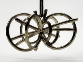 Higgs Boson Necklace in Polished Silver
