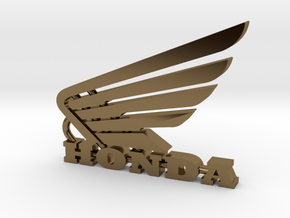 Honda Keychain Pendant  in Polished Bronze