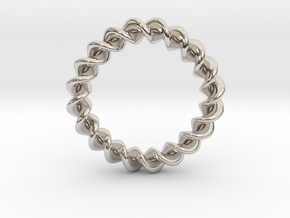 0206 Collection of Knots [2,10] (5cm) #001 in Rhodium Plated Brass