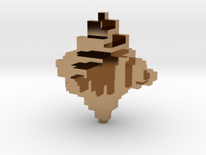 Metal Pixelated Desk Toy in Polished Brass