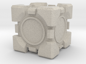 Companion Cube 10x10mm in Natural Sandstone