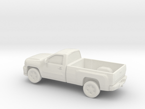 1/87 2013 Chevy Sillverado Single Cab Long Bed in White Natural Versatile Plastic