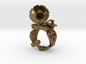 Phonograph Ring in Polished Bronze