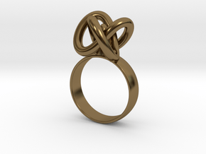 Infinity ring in Polished Bronze
