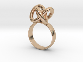 Infinity ring in 14k Rose Gold Plated Brass