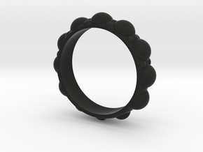 Bubble Ring in Black Natural Versatile Plastic