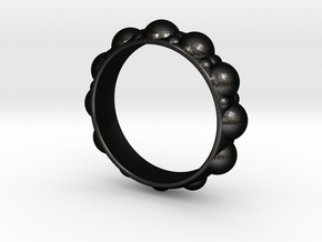 Bubble Ring in Matte Black Steel