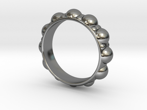Bubble Ring in Fine Detail Polished Silver