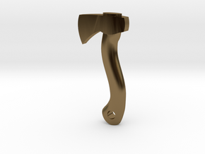 Campsite axe pendant in Polished Bronze