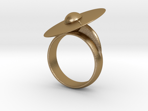 Solar System Rings in Polished Gold Steel