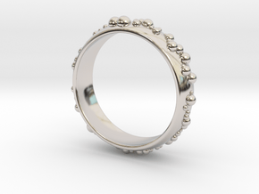 thousand fields Ring in Rhodium Plated Brass