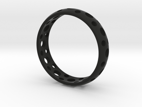 Symbol Ring in Black Natural Versatile Plastic