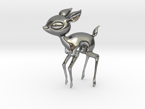 Baby Deer! in Fine Detail Polished Silver