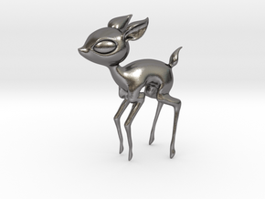 Baby Deer! in Polished Nickel Steel