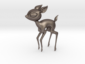 Baby Deer! in Polished Bronzed Silver Steel