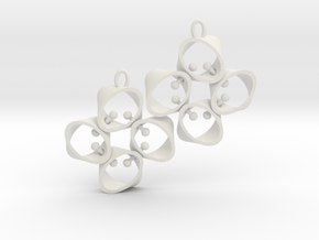 EARRINGS_Hyperloop earrings, flexible, PAIR in White Natural Versatile Plastic