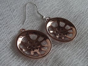 Double Seconds "essence" steelpan earrings, S in 14k Rose Gold Plated Brass