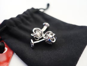 Ora by Bathsheba Cufflinks in Rhodium Plated Brass