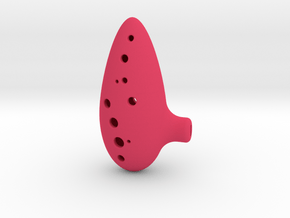 Basic Working 12 Hole Ocarina in Pink Processed Versatile Plastic