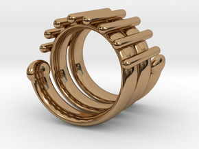 Snake Ring in Polished Brass