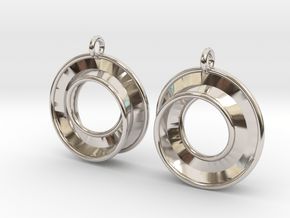 Fantasy-3-Earrings in Rhodium Plated Brass