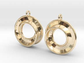 Fantasy-3-Earrings in 14k Gold Plated Brass