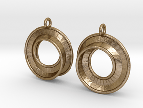 Fantasy-3-Earrings in Polished Gold Steel