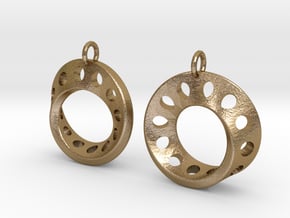 Fantasy-5-EarRings in Polished Gold Steel