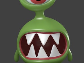 Alien monster toy character in Full Color Sandstone