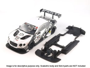 S06-ST3 Chassis for Scalextric Bentley GT3 SSD/LMP in White Natural Versatile Plastic