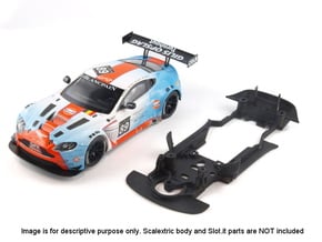 S07-ST2 Chassis for Scalextric Aston GT3 STD/STD in White Natural Versatile Plastic