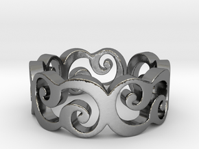 C Ring Thick by Cameleor Ring Size 7.75 in Polished Silver