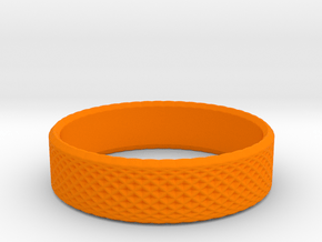 0214 Lissajous Figure Ring (Size7, 17.3mm) #019 in Orange Processed Versatile Plastic