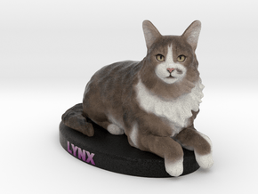 Custom Cat Figurine - Lynx in Full Color Sandstone