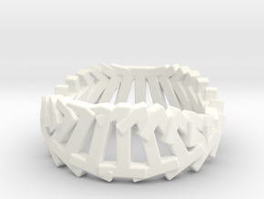 1.Ring.360 (Size 6) in White Processed Versatile Plastic