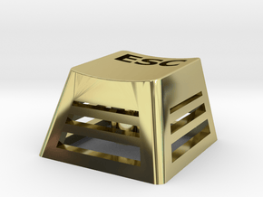 Backlit Escape Keycap (R4, 1x1) in 18k Gold Plated Brass